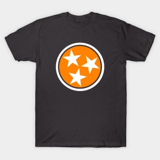 Tennessee Tri Star State Flag Orange Variant // Tennessee Pride // Born in Tennessee T-Shirt